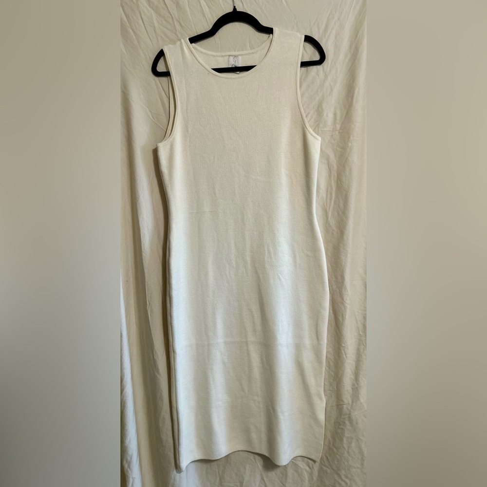 Sleeveless Cream Dress